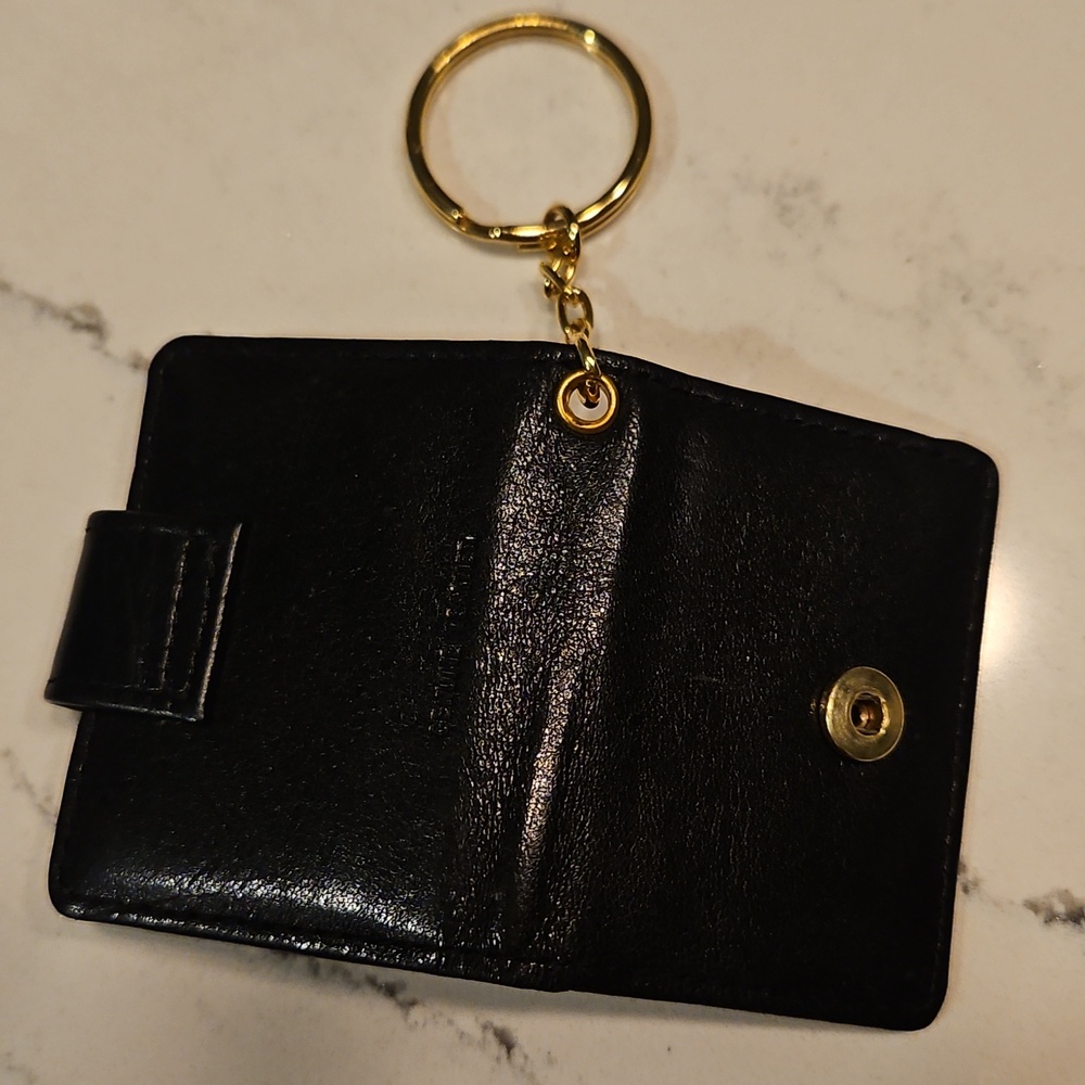 Princess Gardner Double Photo Frame Leather Key Ring Black - Picture 5 of 6